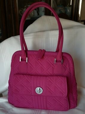 Vera Bradley Fushia  Pink Quilted Handbag